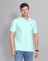 AD by Arvind Cotton Solid Polo Shirt