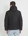 Arrow Sports Solid Hooded Puffer Jacket