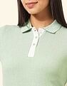 U.S. Polo Assn. Women Regular Fit Textured Polo Shirt