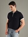 Tommy Hilfiger Solid Regular-Fit Cotton Polo T-Shirt