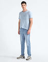 Flying Machine Slash Slim Tapered Fit Mid Rise Jeans