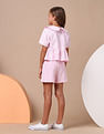 U.S. Polo Assn. Kids Girls Peter Pan Collar Striped Top