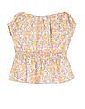U.S. Polo Assn. Kids Floral Print Peplum Top