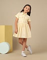 U.S. Polo Assn. Kids Girls Vertical Striped Shirt Dress