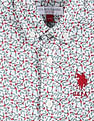 U.S. Polo Assn. Kids Boys Cherry Print Cotton Linen Shirt