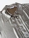 Tommy Hilfiger Gold Lame Pleated Front Shirt