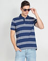 Arrow Sports Horizontal Stripe Cotton Polo Shirt