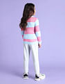 U.S. Polo Assn. Kids Girls Horizontal Stripe Sweater