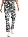 Aeropostale Green Camo Print Fleece Track Pants