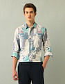 Arrow Newyork Abstract Satin Shirt