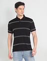 Arrow Mercerised Cotton Horizontal Stripe Polo Shirt