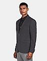 U.S. Polo Assn. Men Navy Slim Fit Patterned Casual Blazer