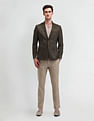 Arrow Zero Calorie Slim Fit Knitted Suede Blazer