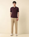 U.S. Polo Assn. Solid Slim Fit Varsity Polo Shirt