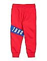 U.S. Polo Assn. Kids Drawstring Waist Brand Print Track Pants