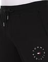 Tommy Hilfiger Men Black Mid Rise Roundall Graphic Sweatpants