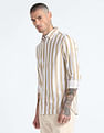 Flying Machine Vertical Stripe Pure Cotton Shirt
