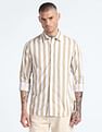 Flying Machine Vertical Stripe Pure Cotton Shirt