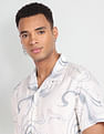 Flying Machine Short Sleeve Abstract Print Shirt