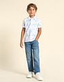 U.S. Polo Assn. Kids Boys All Over Printed Regular Fit Polo Shirt