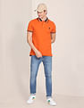 U.S. Polo Assn. Striped Collar Slim Fit Polo Shirt
