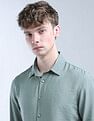 Flying Machine Solid Regular Fit Digitopia Shirt