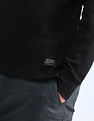 Flying Machine Solid Crew Neck Sweatshirt