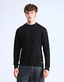 Flying Machine Solid Crew Neck Sweatshirt