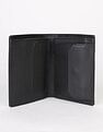Calvin Klein Solid Black Leather Bi-Fold Wallet