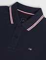 Arrow Sports Striped Hem Cotton Polo Shirt