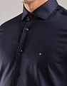 Tommy Hilfiger Solid Slim-Fit Cotton Shirt
