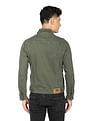 Flying Machine Spread Collar Solid Denim Jacket