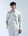 Flying Machine Floral Printed Slim Fit Cotton Shirt
