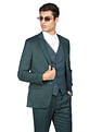 AD by Arvind Tailored Fit Geometric Patterned Three Piece Suit