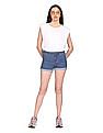 Aeropostale Women Blue High Rise Denim Shorts