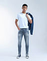 Flying Machine Mankle Relaxed Tapered Fit Style Denim Jeans