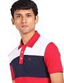 AD by Arvind Cotton Colour Block Polo Shirt