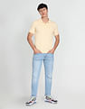 Flying Machine Jacquard Pique Solid Polo Shirt