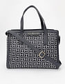 Tommy Hilfiger Logo Blue Polyester Hand Bag