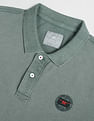 Flying Machine Ribbed Collar Solid Polo Shirt