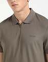 Calvin Klein Jeans Solid Regular-Fit Cotton Polo T-Shirt