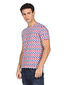 Flying Machine Chevron Print Cotton T-Shirt