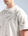 Flying Machine Floral Printed Relaxed Fit T-Shirt