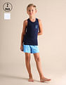 USPA Innerwear Boys Sleeveless Solid EKV02 Cotton Vest - Pack Of 2