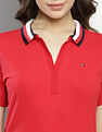 Tommy Hilfiger Striped Collar Slim Polo Shirt