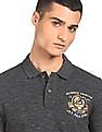 U.S. Polo Assn. Denim Co. Brand Print Heathered Polo Shirt