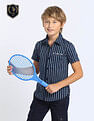 U.S. Polo Assn. Kids Boys Vertical Striped Regular Fit Shirt