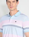 Arrow Sports Mercerised Cotton Horizontal Stripe Polo Shirt