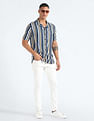 Flying Machine Vertical Stripe Slim Shirt