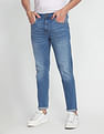 Flying Machine Stone Wash Slash Slim Tapered Fit Authentic Signature Jeans